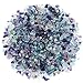 photo WYKOO Decorative Fluorite Tumbled Chips Stone, 1.1 Lb/500g Natural Crystal Pebbles Quartz Stones Irregular Shaped Aquarium Gravel for Fish Tank, Vase Fillers, Home Decoration (About 500 Gram) 2024-2023