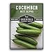 photo Survival Garden Seeds - Beit Alpha Cucumber Seed for Planting - Pack with Instructions to Plant and Grow Smooth Green Burpless Cucumbers in Your Home Vegetable Garden - Non-GMO Heirloom Variety 2024-2023