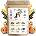 photo Seedra 6 Carrot Seeds Variety Pack - 1385+ Non GMO, Heirloom Seeds for Indoor Outdoor Hydroponic Home Garden - Chantenay Red Cored, Imperator, Scarlet Nantes, Solar Yellow, Lunar White, Black Nebula 2024-2023