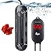 photo AQQA Aquarium Heater 500W 800W Submersible Fish Tank Heater with Double Explosion-Proof Quartz Tubes and External LCD Display Controller for Marine Saltwater and Freshwater 2024-2023